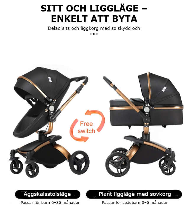 Barnvagn Babygem Premium 3-i-1